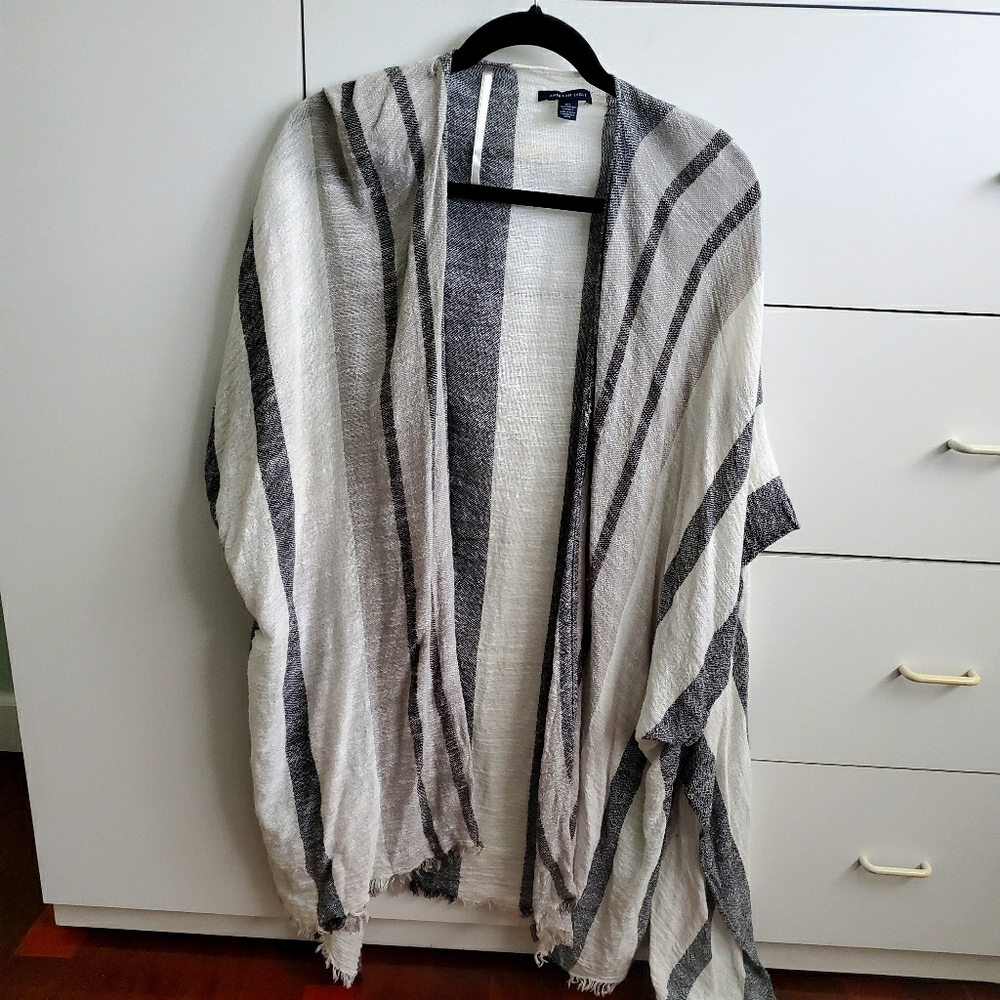 Vertical stripped kimono
